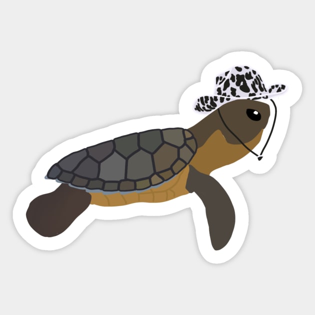 Cowboy turtle Sticker by gremoline